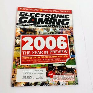 Electronic Gaming Monthly Magazine Year In Preview Issue 199 Jan 06 *MINOR WEAR*